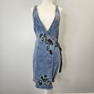 H&M Coachella Premium Jean Wrap Skirt